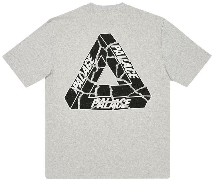 Palace Tri Ripped T Shirt Grey Marl