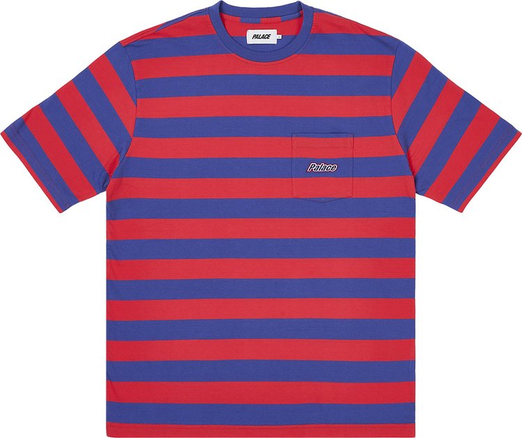 Buy Palace Block Stripe T-Shirt 'Navy' - P25ES014 | GOAT