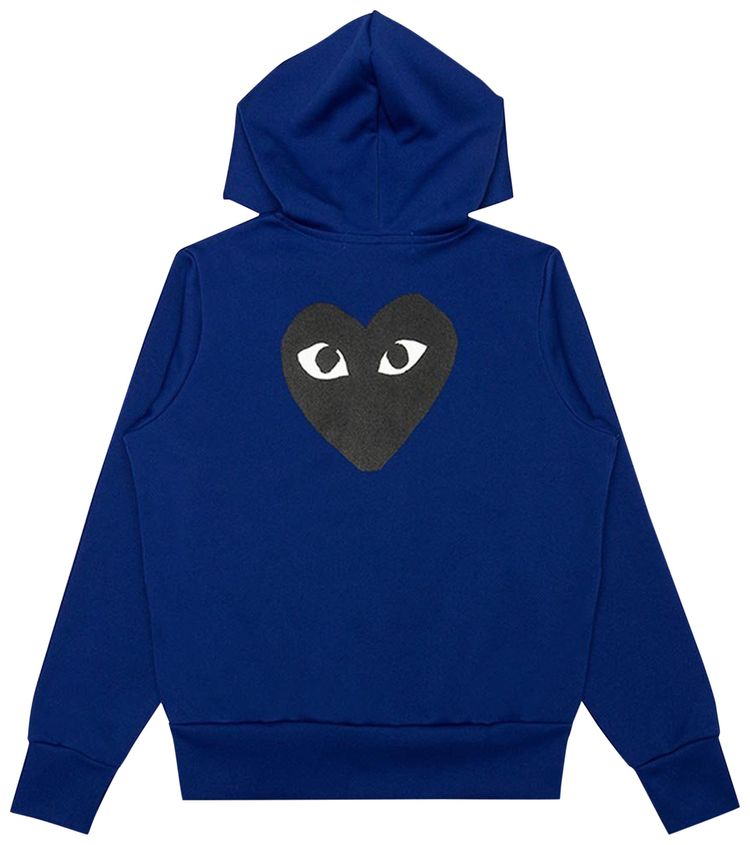 Comme des Garcons PLAY Big Black Heart Hooded Sweatshirt Navy