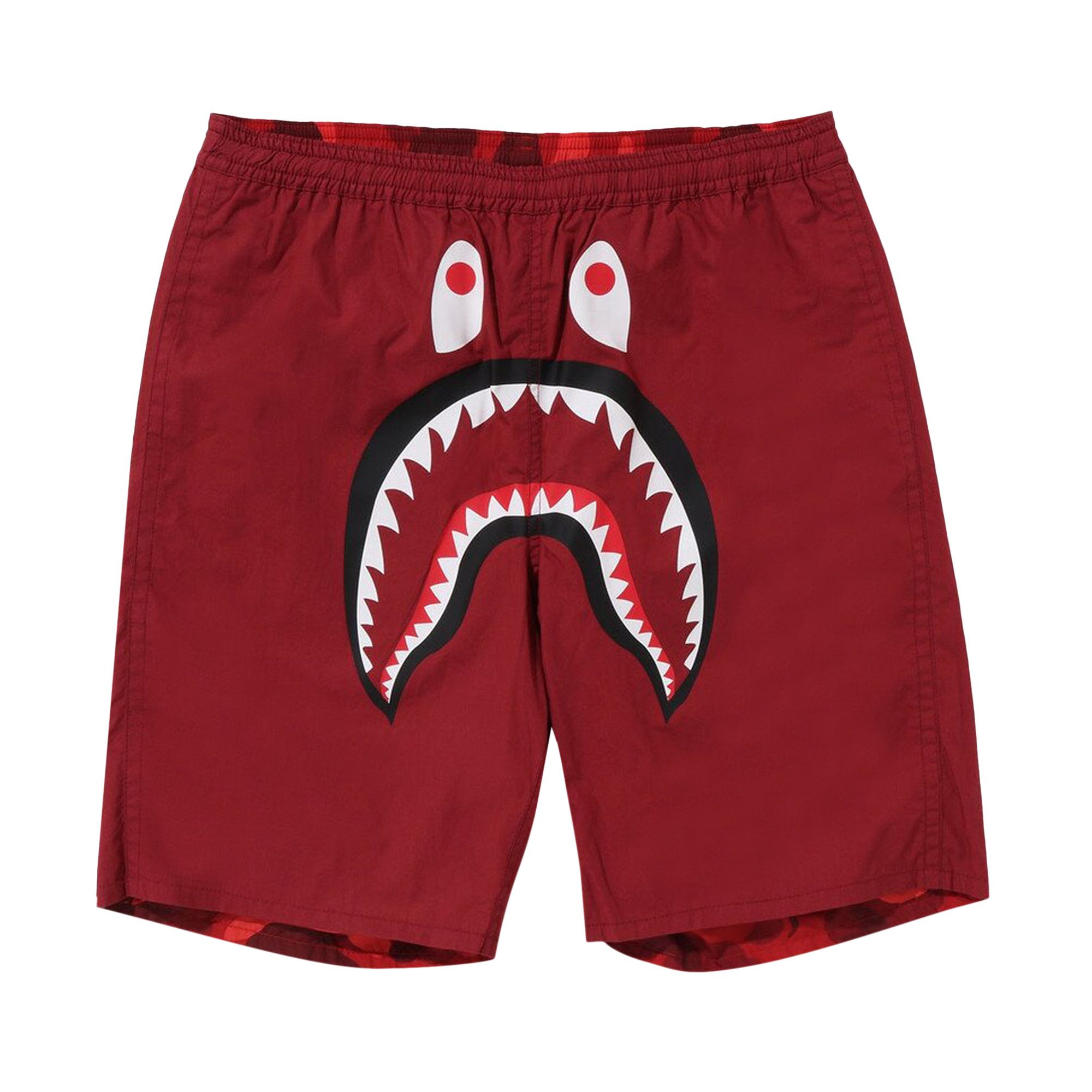 Buy BAPE Color Camo Shark Reversible Shorts Red 1J30 153 017 RED GOAT CA