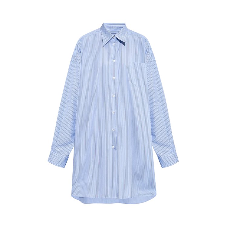 Maison Margiela Poplin Pinstripe Shirt 'White/Blue'