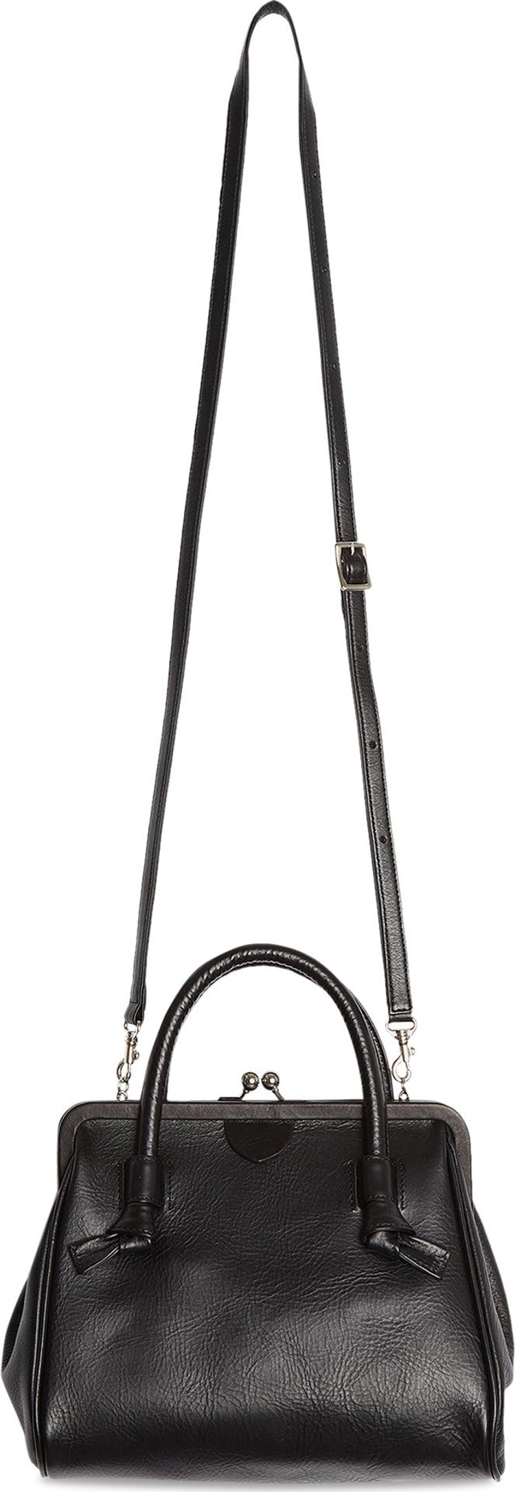 Y's Clasp Knotted Handle Wide Bag 'Black'