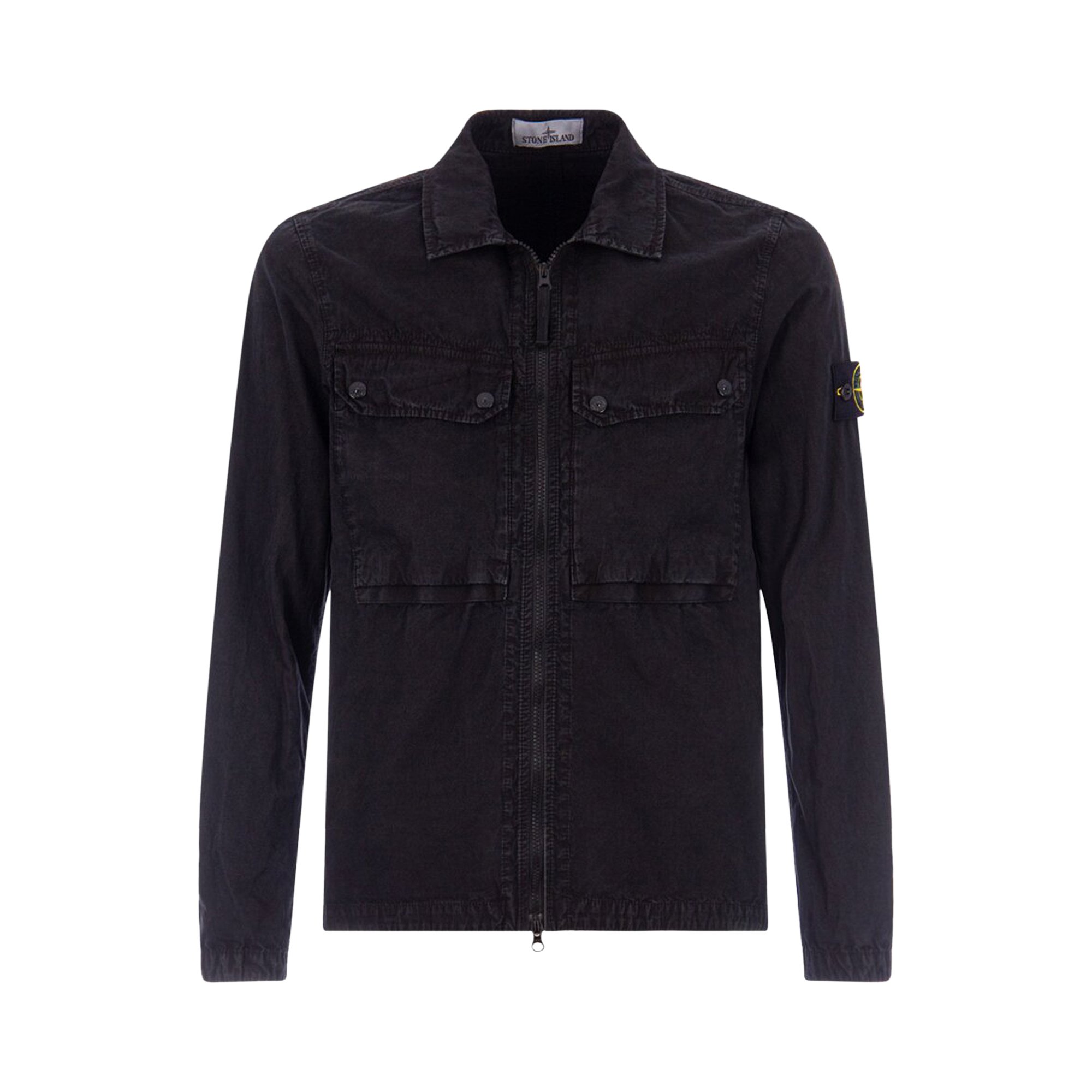 Buy Stone Island Old Effect Overshirt 'Black' - 7915102WN V0129 | GOAT