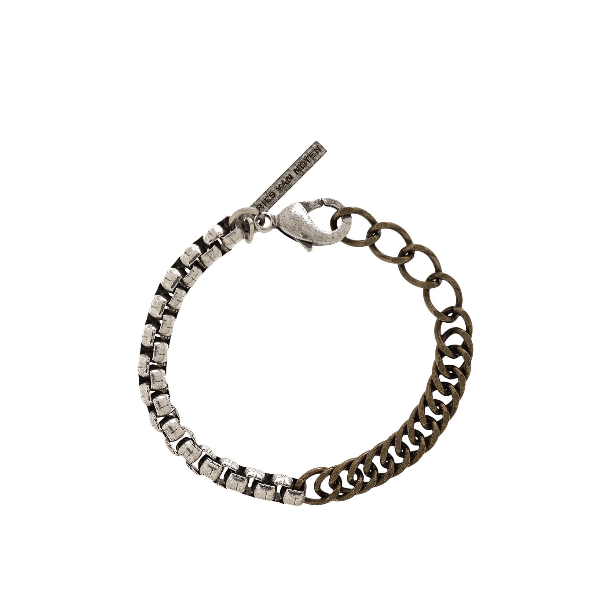 Buy Dries Van Noten Curb Chain Bracelet 'Silver/Brass' - 232