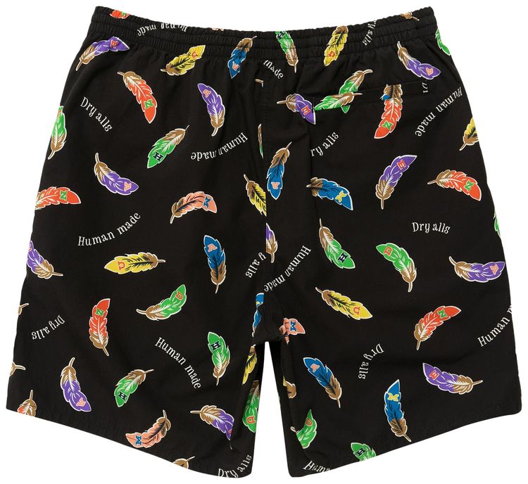Buy Human Made Feather Shorts 'Black' HM25PT022 BLAC GOAT