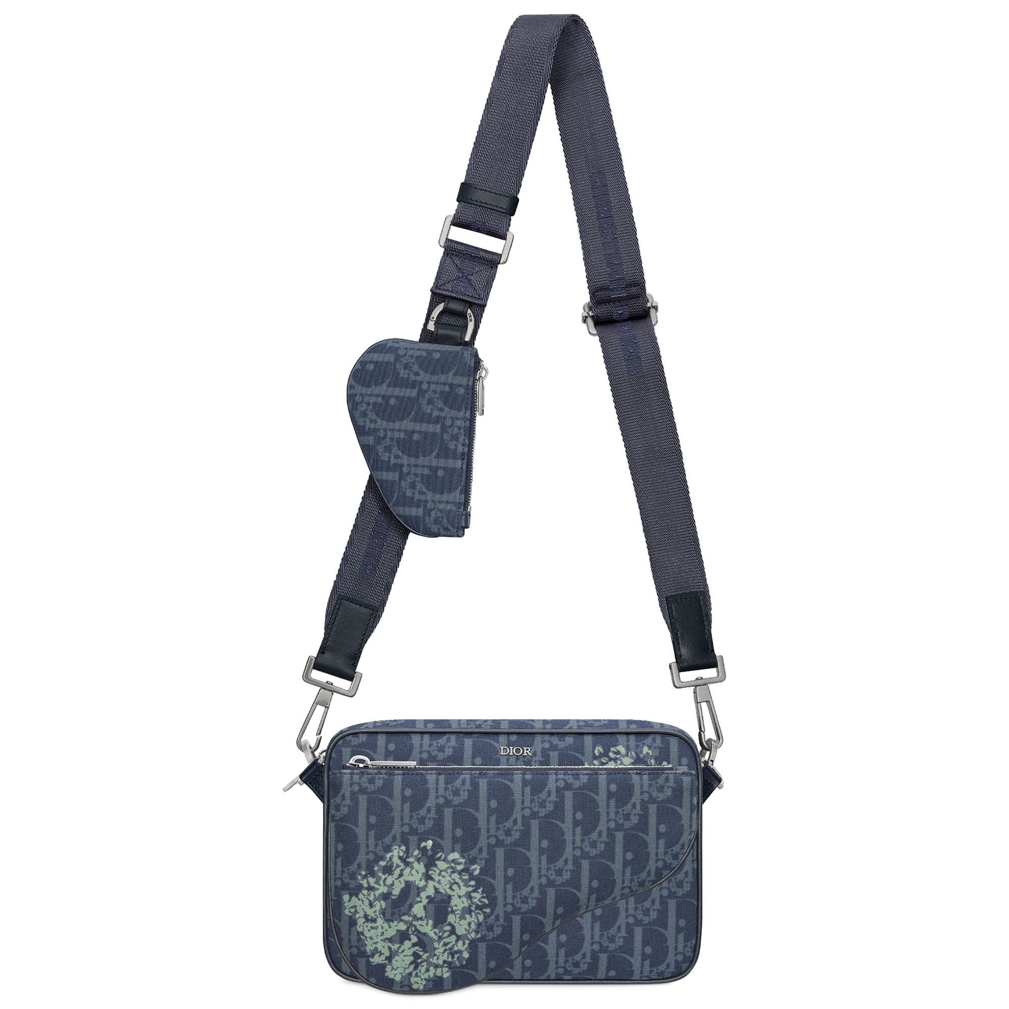 Buy Dior x Denim Tears Saddle Triple Pouch Blue 1ADPO276DDO H560 GOAT