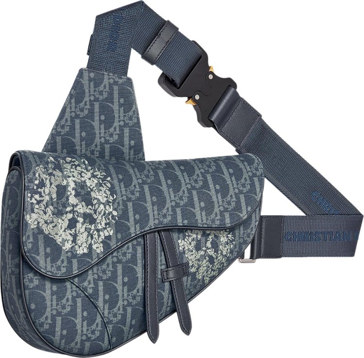 Dior x Denim Tears Saddle Bag Blue