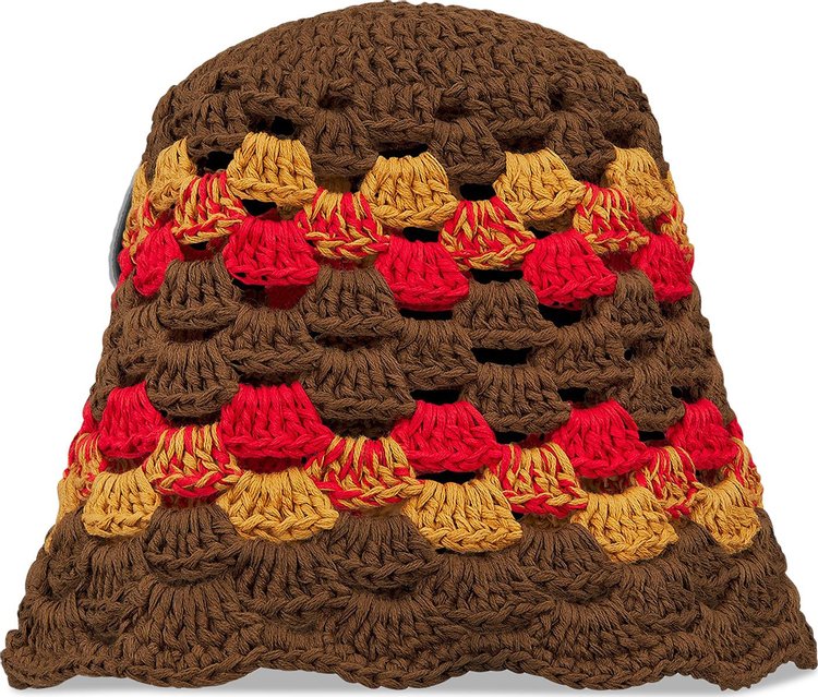 Dior x Denim Tears Crochet Bucket Hat 'Brown/Red/Orange'