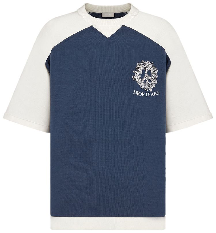 Dior x Denim Tears Short Sleeved Sweater BlueWhite