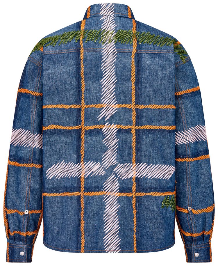Dior x Denim Tears Long Sleeve Shirt Blue