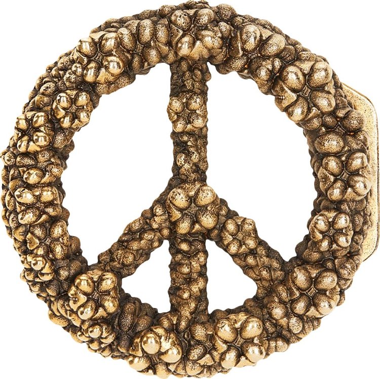 Dior x Denim Tears Peace Sign Belt Buckle 'Antique Gold'