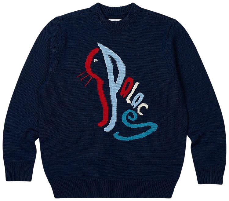 Palace Cat Knit Navy