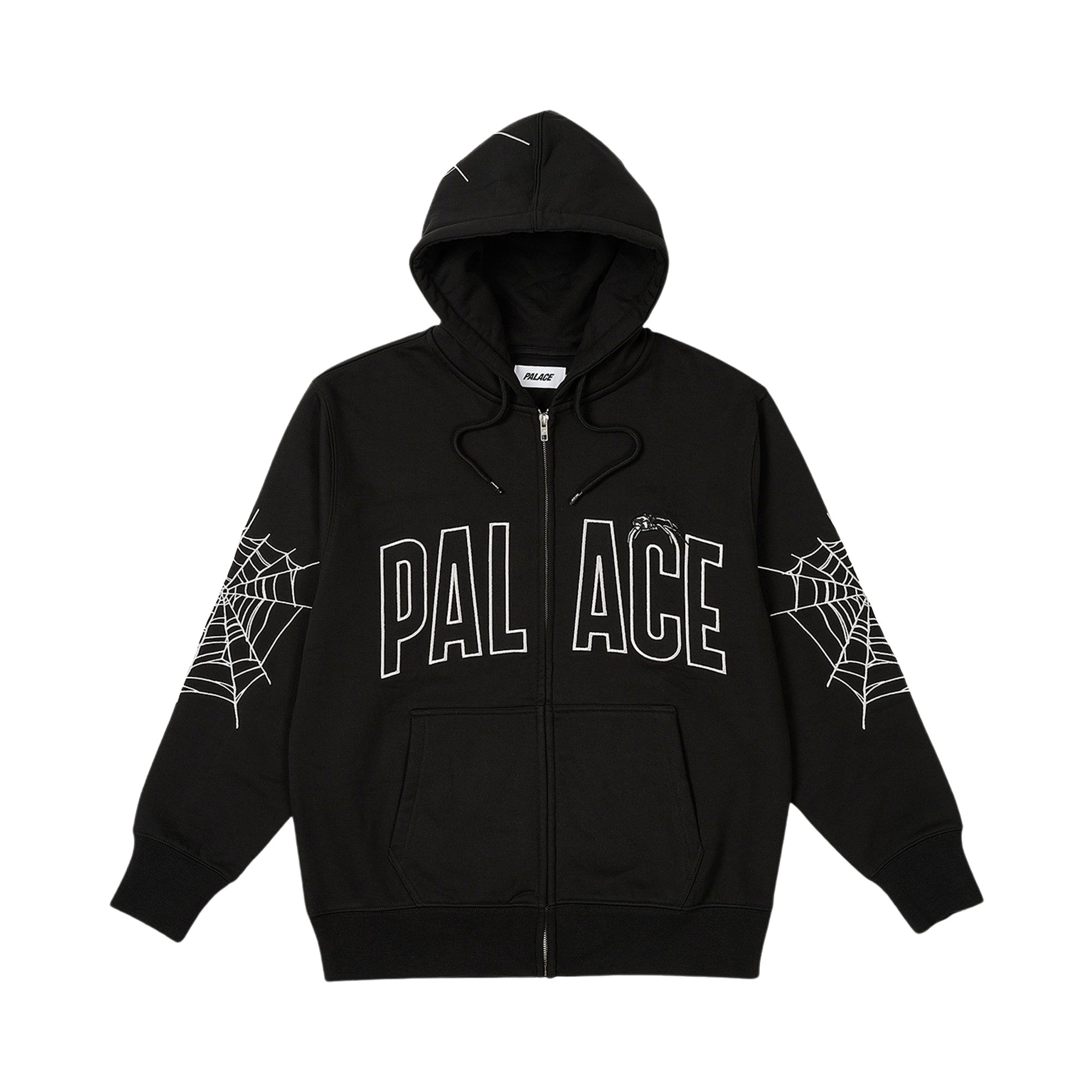 Buy Palace Spider Zip Hood 'Black' - P25CS076 | GOAT