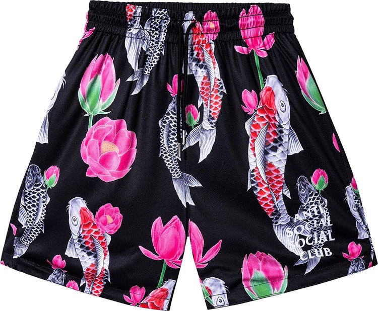 Anti Social Social Club Koi Garden Shorts Black