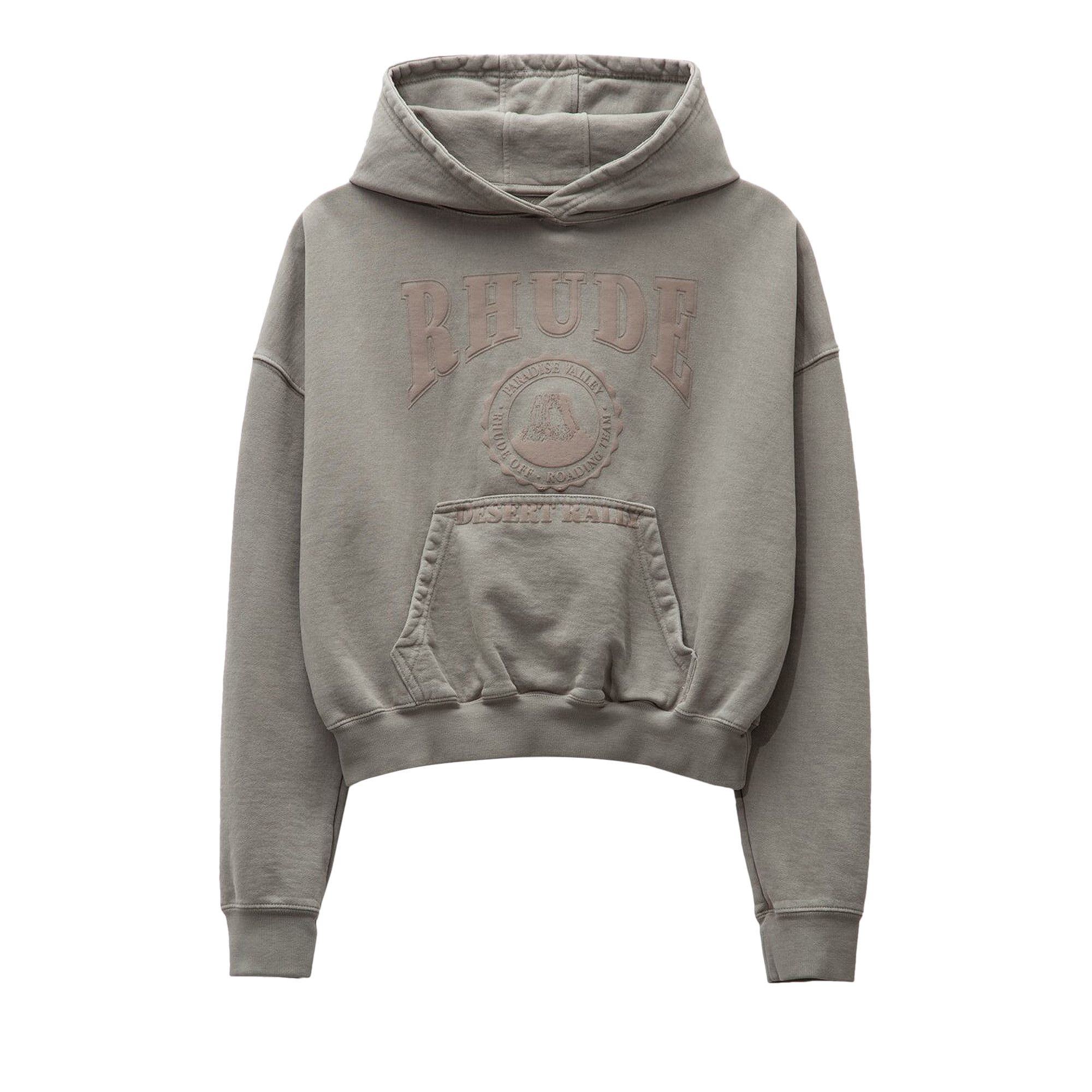Buy Rhude Cropped Desert Valley Hoodie 'Elephant