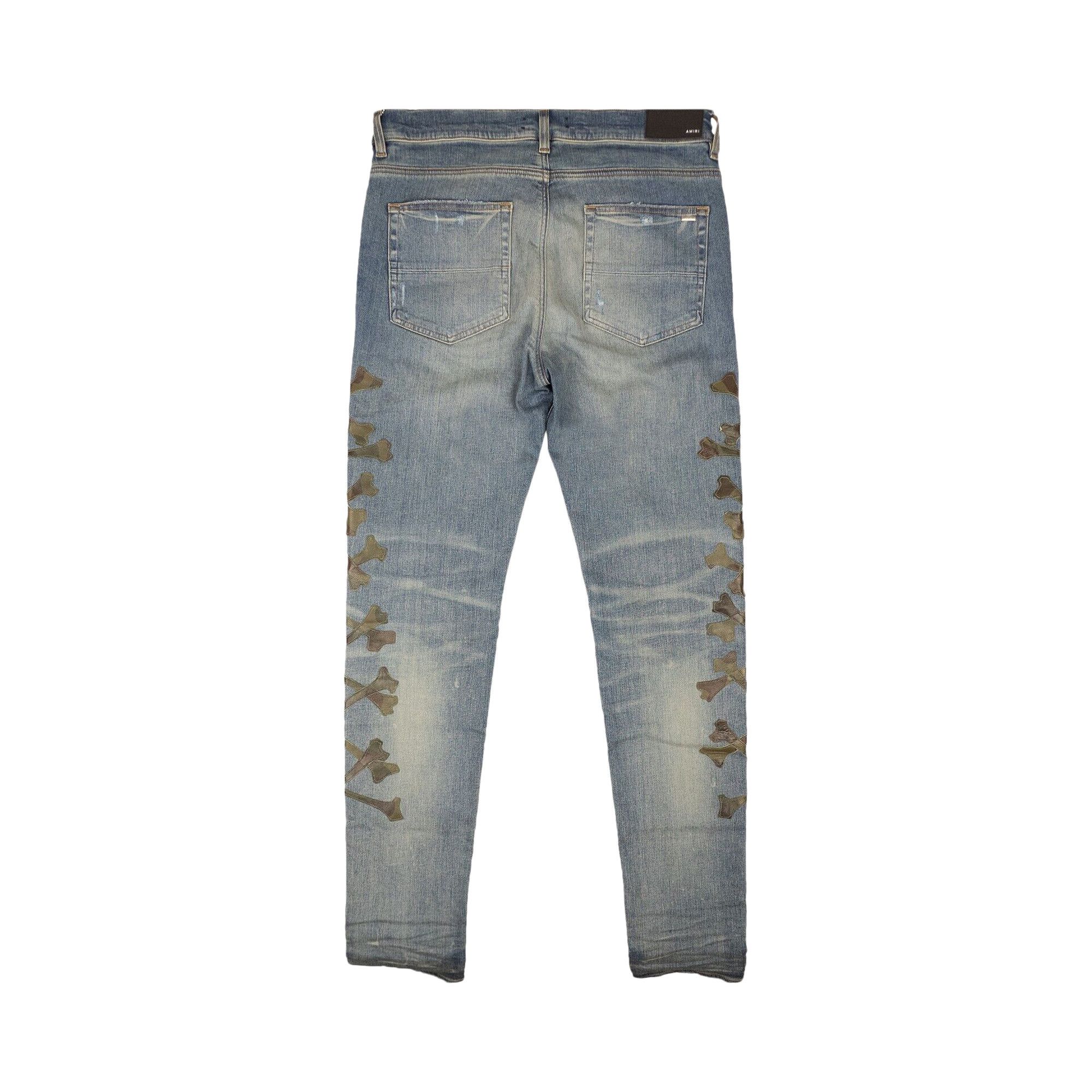 Buy Amiri Camo Bones Jean 'Indigo' - PF22MDS027 480 INDI | GOAT