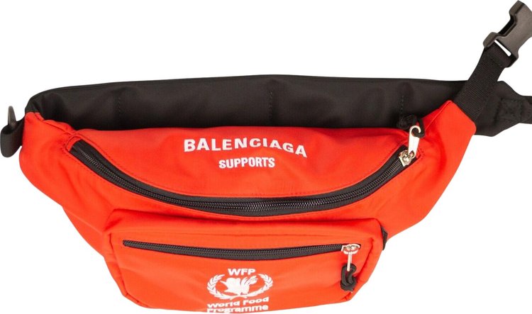 Balenciaga Logo Belt Bag Red