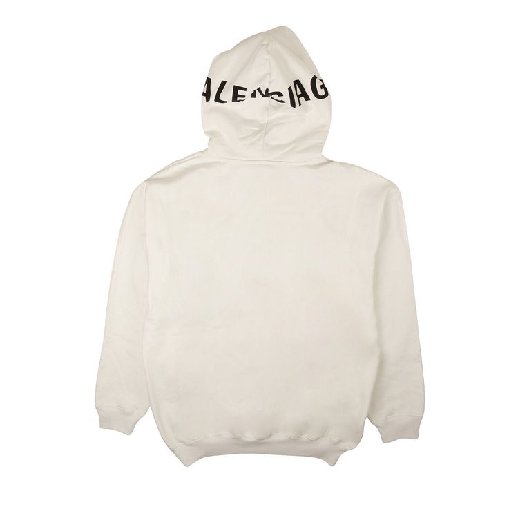 Balenciaga Logo Hoodie White