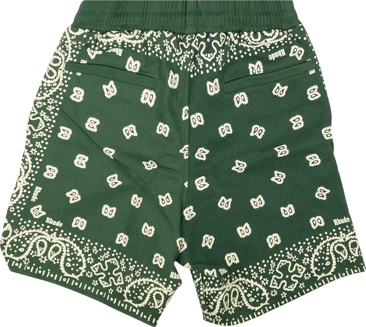 Rhude Bandana Shorts Green