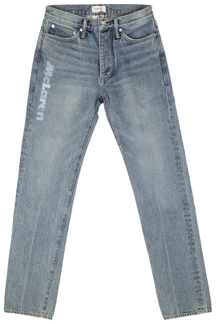 Rhude Embroidered Denim Jeans Indigo