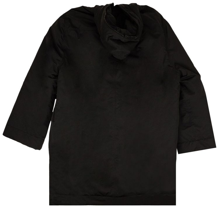 Rick Owens DRKSHDW Long Hood Zip Up Parka Black