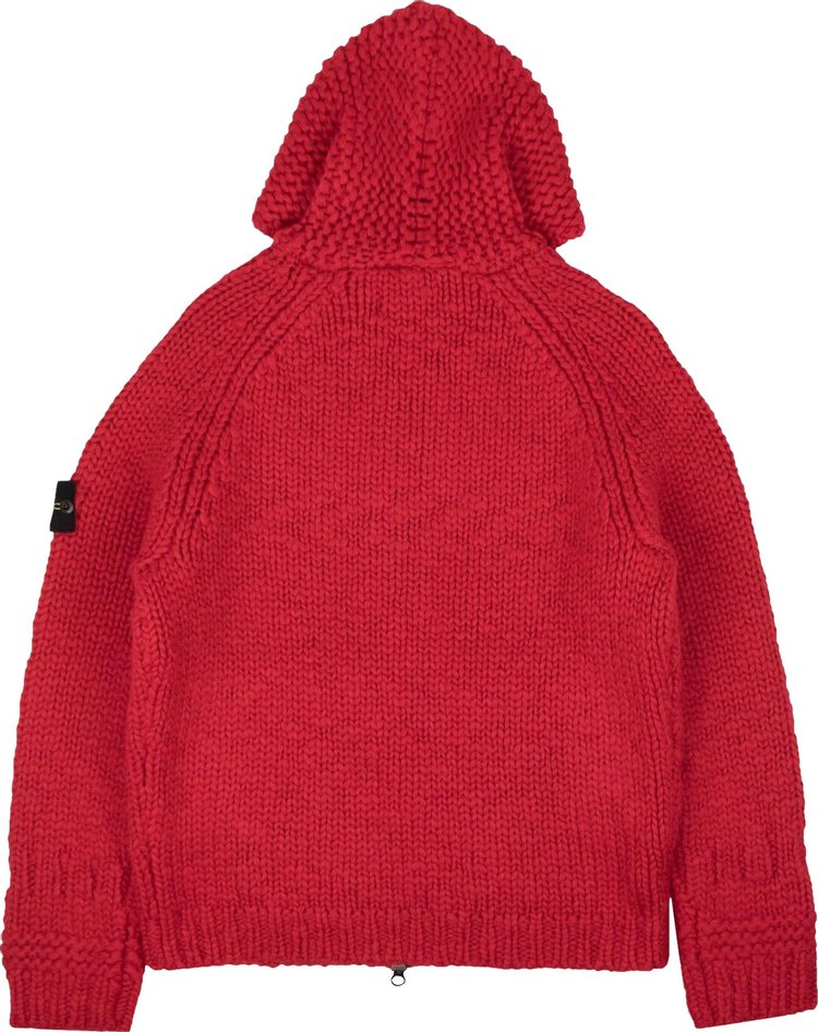 Stone Island Zip Up Sweatshirt Red