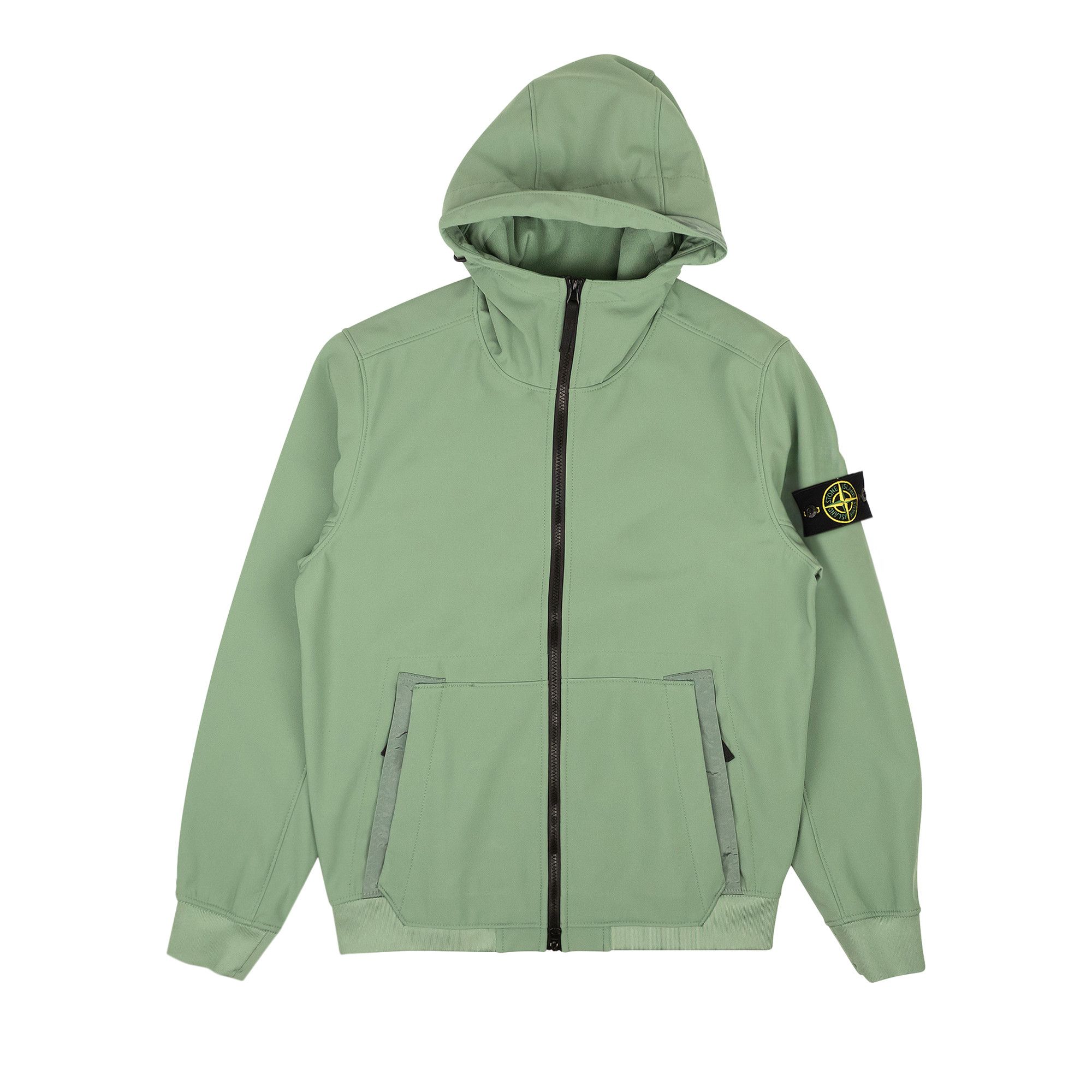 Stone island soft shell green sales