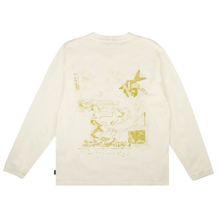 Stone Island Graphic Print Long Sleeve T Shirt White