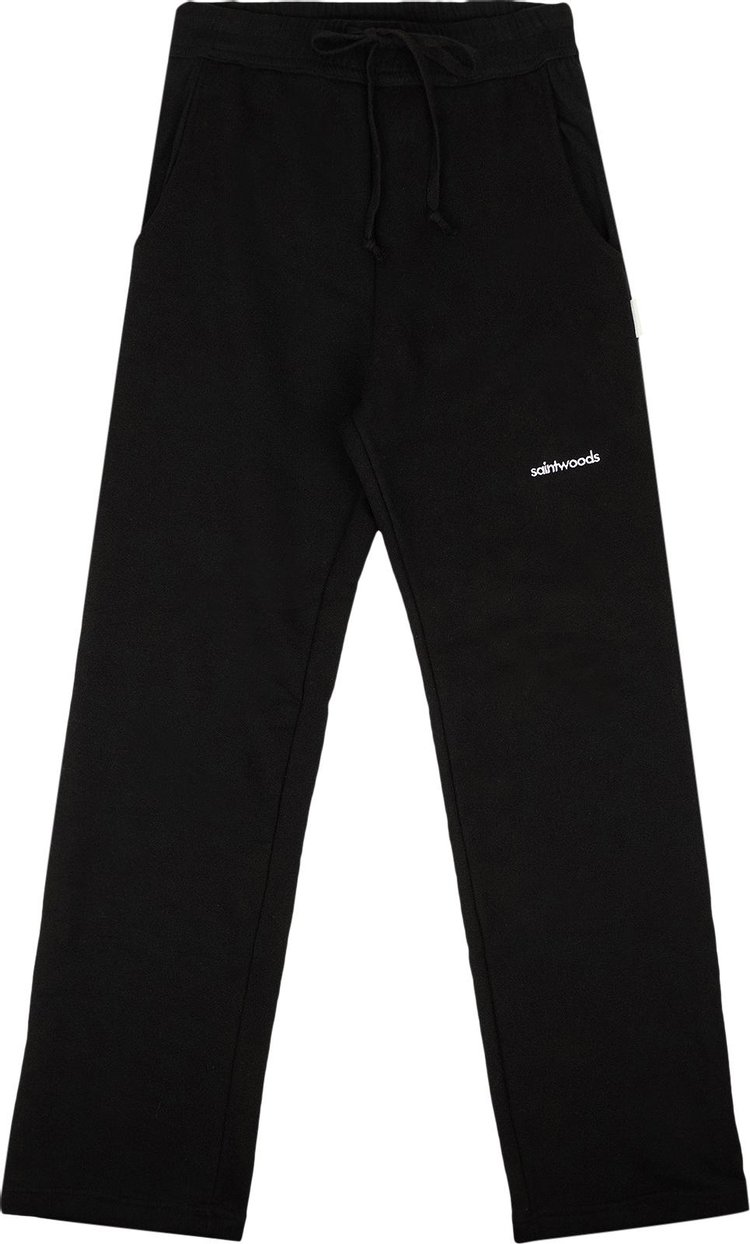 Buy Saintwoods Logo Sweatpants 'Black' - 2967 100000204LS BLAC | GOAT