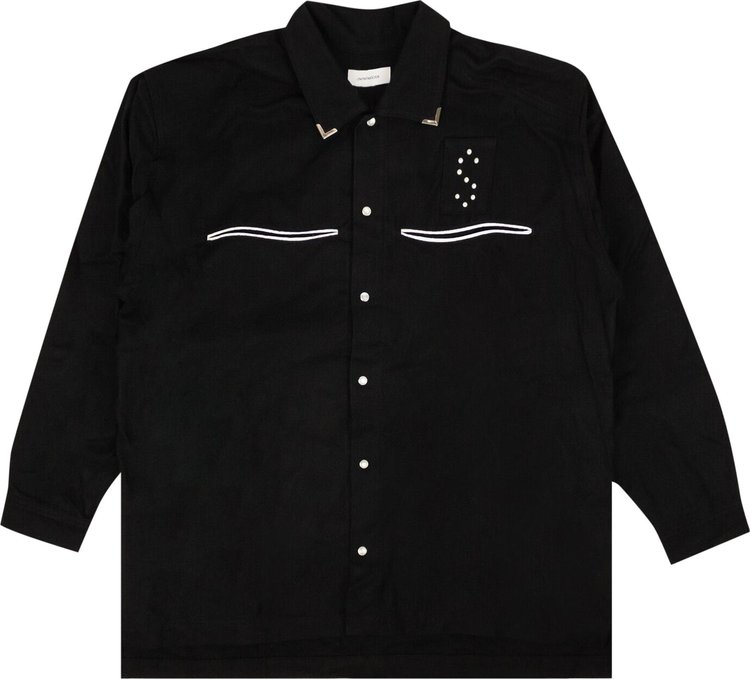Saintwoods Star Flannel Shirt 'Black'