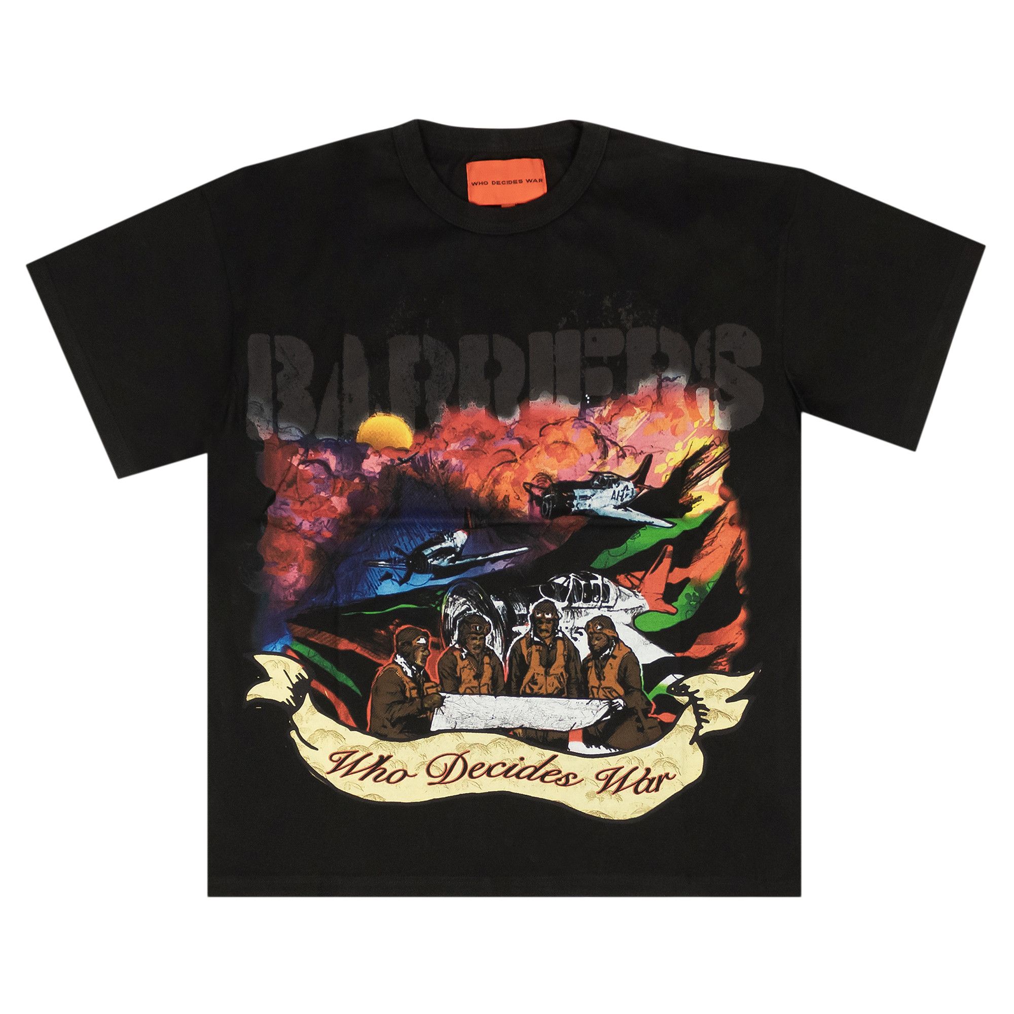 Buy Who Decides War x Barriers NY Tuskegee T-Shirt 'Black