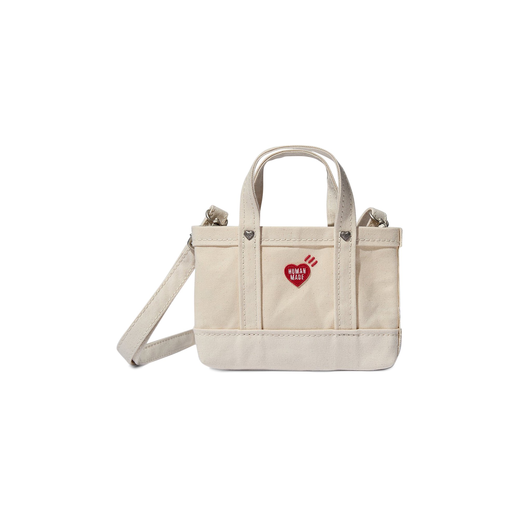 Buy Human Made Heavy Canvas Mini Shoulder Tote 'White' - HM25GD036 