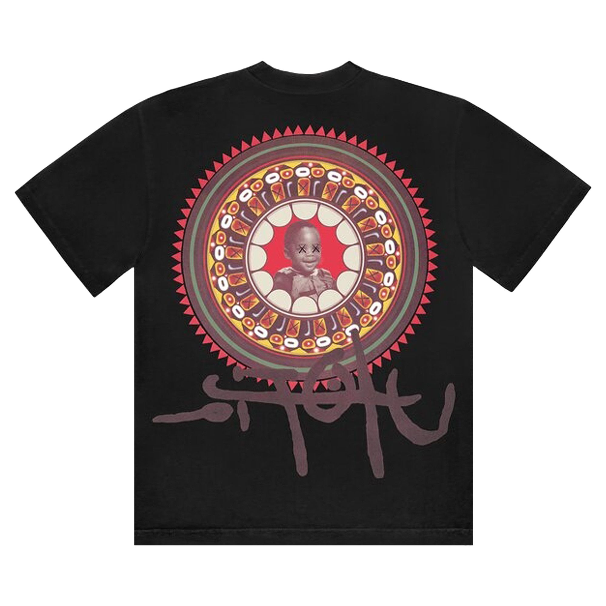 Size xxl Cactus Jack by Travis Scott Utopia x Kaws Tee II 'Black'