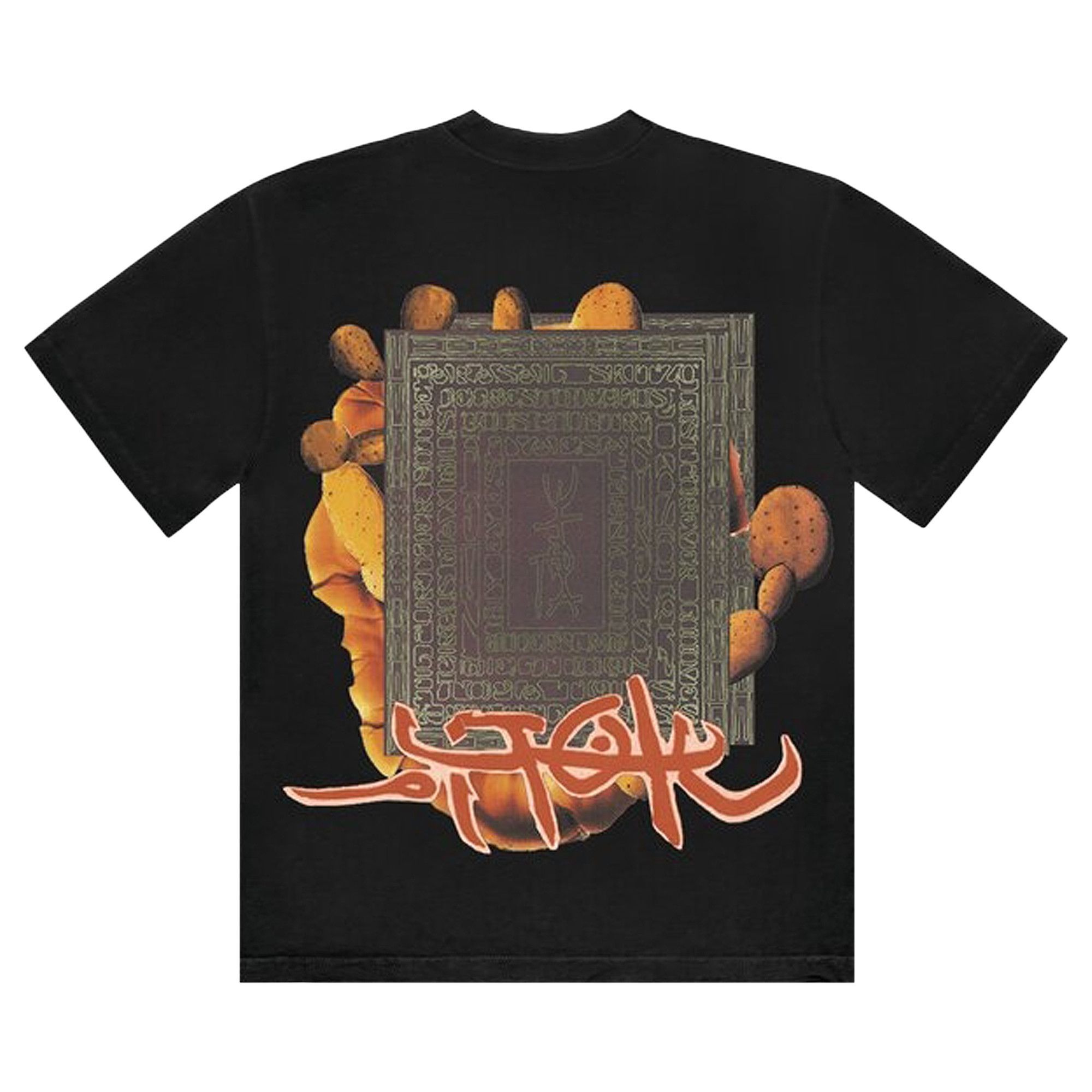 Buy Cactus Jack by Travis Scott Manuscript Tee 'Black' - TSUT SS33