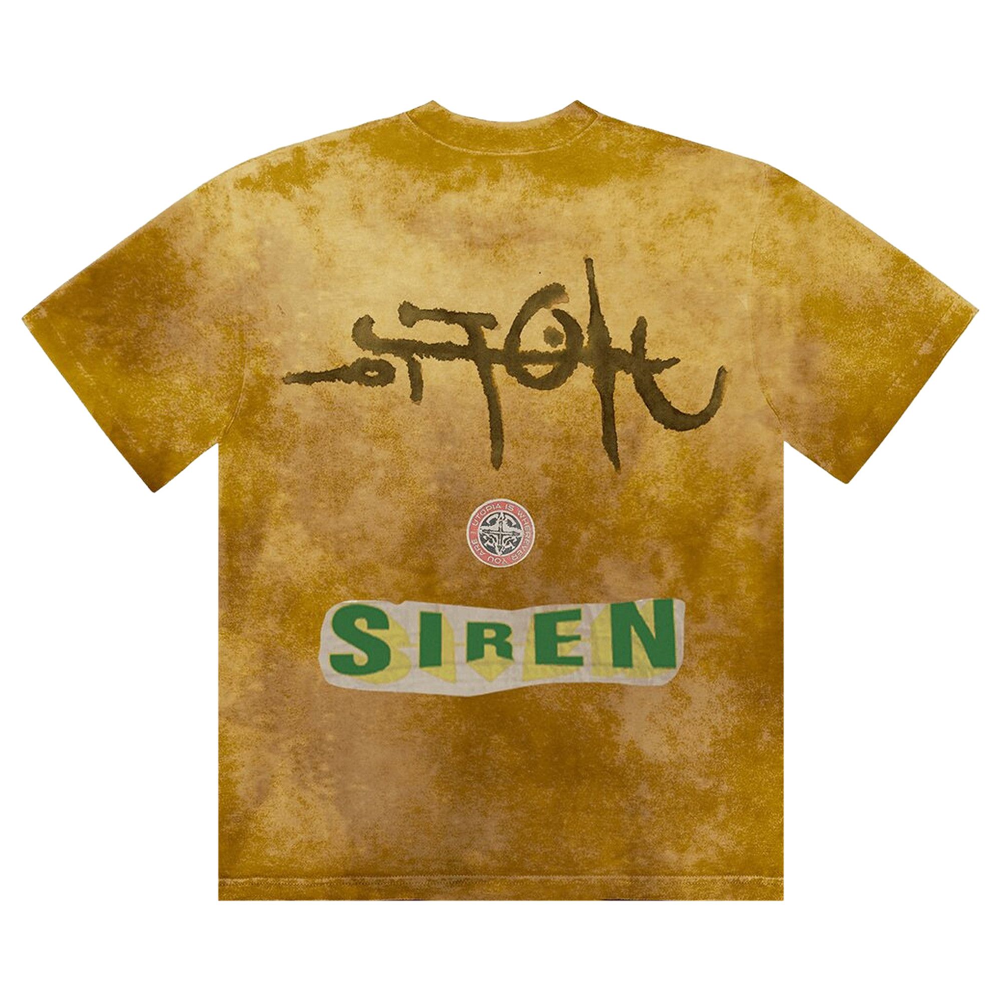 Tシャツ・カットソー Travis Scott Utopia Siren T-Shirt Tie Dye Yellow Travis Scott Utopia Siren Tie Dye Tee Multicolor Men's XL