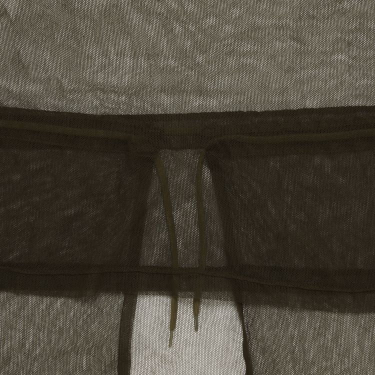 Vintage Helmut Lang Hooded Sheer Mesh Fishtail Shirt Black