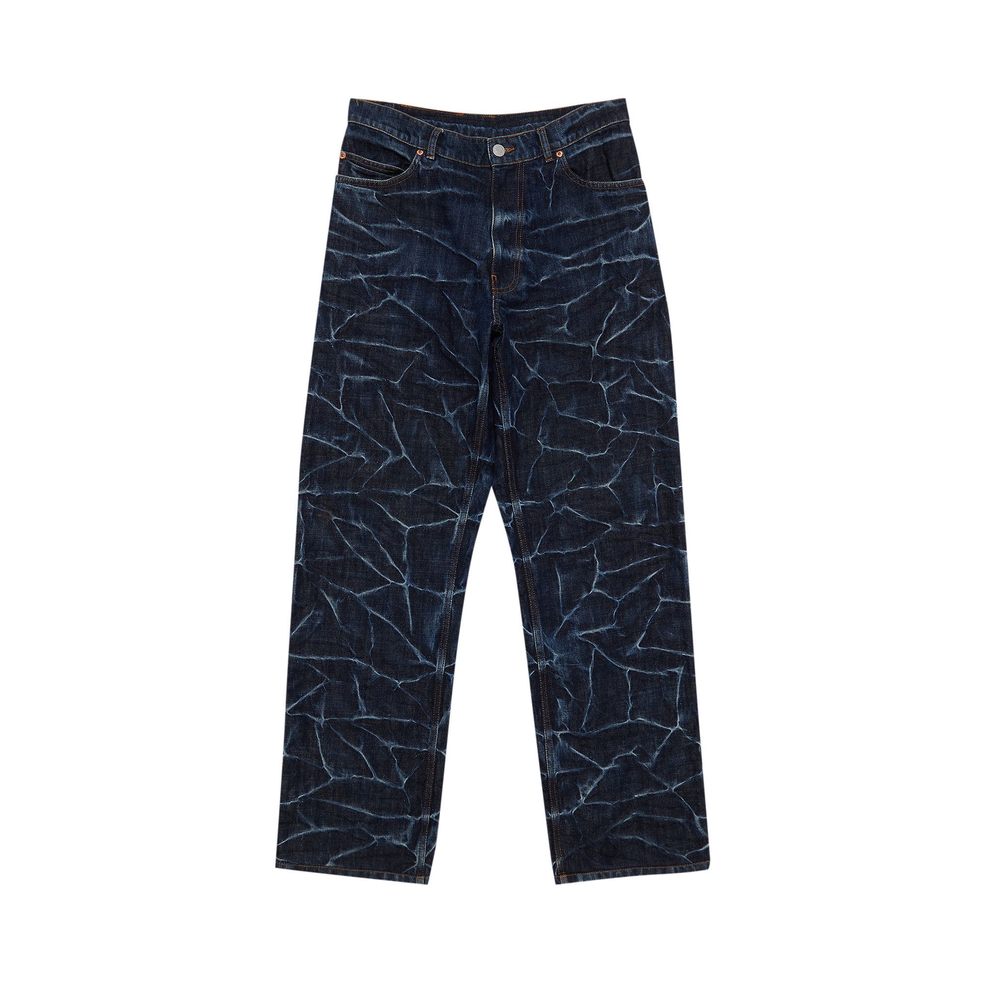 Buy Martine Rose Wrinkle-Effect Jeans 'Indigo' - 0605