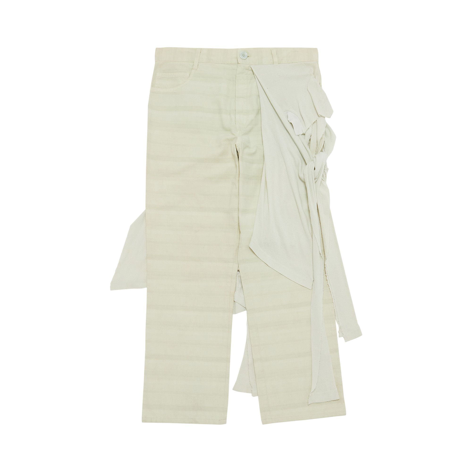 Buy Raf Simons T-Shirt Wrap Paneled Jeans 'White' - 0459