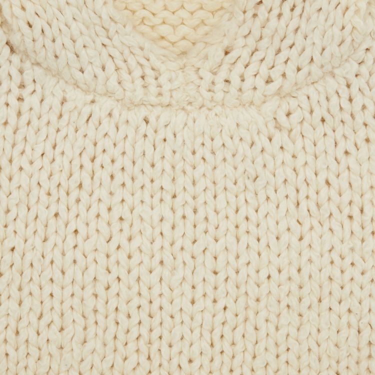 Vintage Helmut Lang Knit Hooded Top Cream