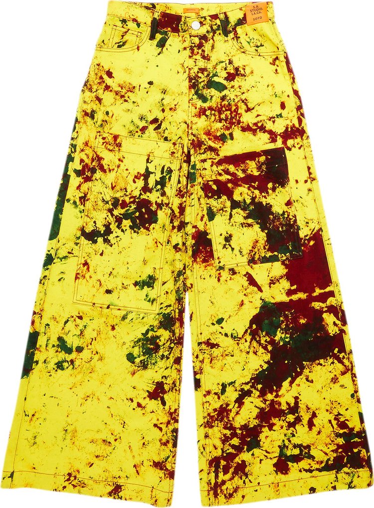 Sterling Ruby Oversized Bleached Jeans 'Yellow'