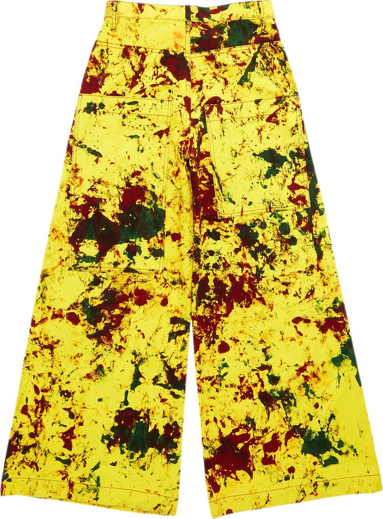 Sterling Ruby Oversized Bleached Jeans Yellow