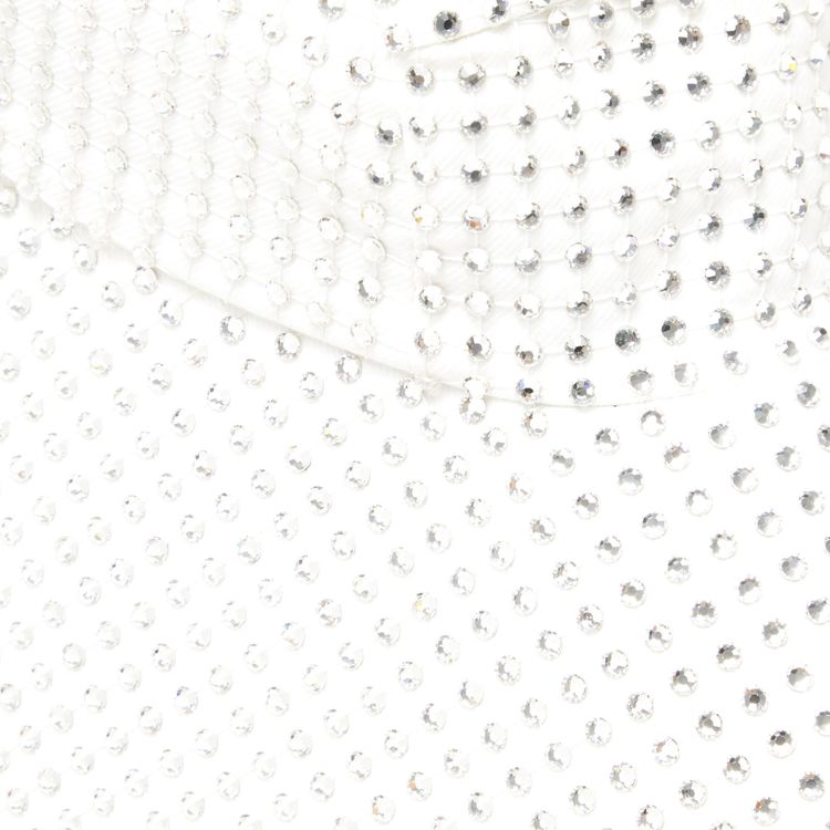 Burberry Crystal Mesh Bonnet Optic White