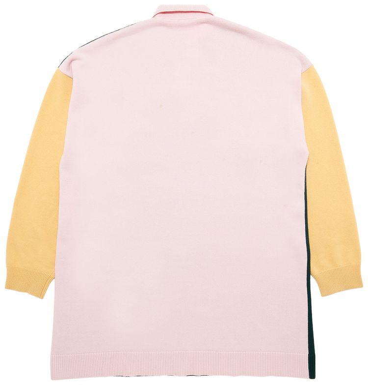 Loewe Cashmere Long Sleeve Polo GreenPink