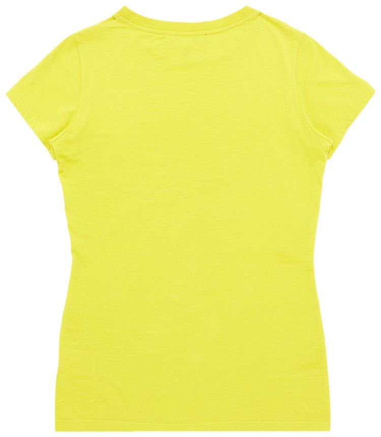Mowalola Mouth Print Stretch Viscose Baby T Shirt Yellow