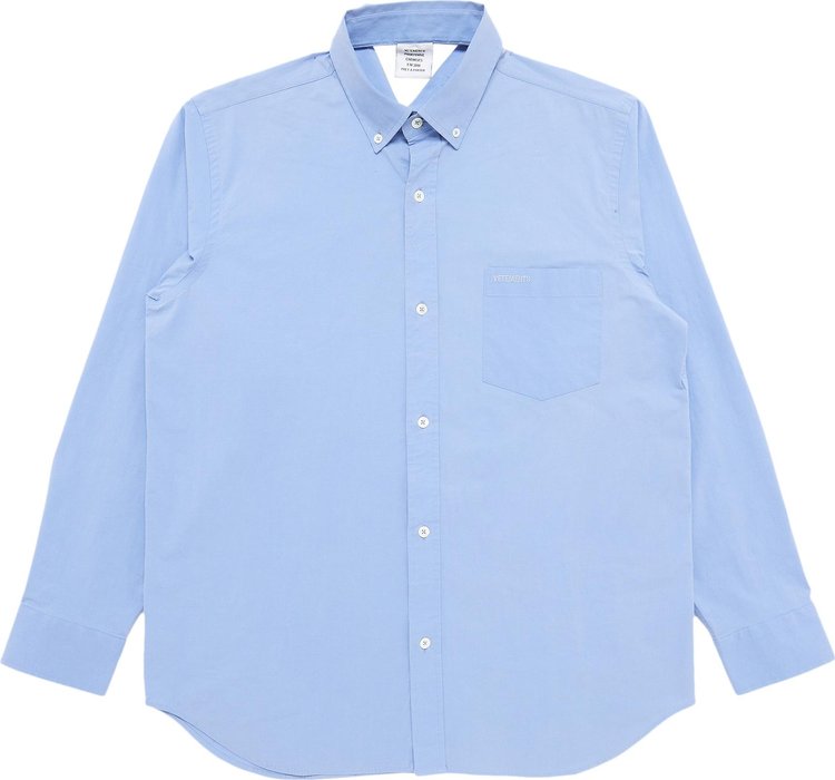 Vetements Open Back Double-Sided Button Up 'Light Blue'