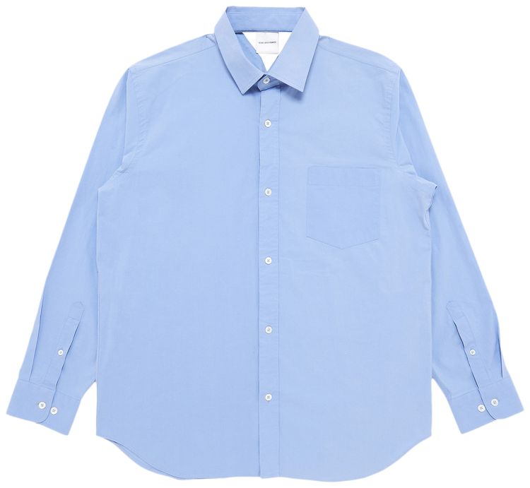 Vetements Open Back Double Sided Button Up Light Blue