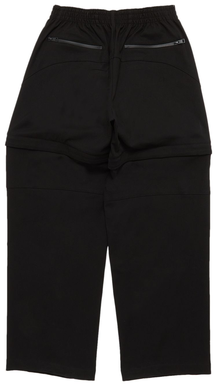 Bottega Veneta Paneled Convertible Twill Pants Black