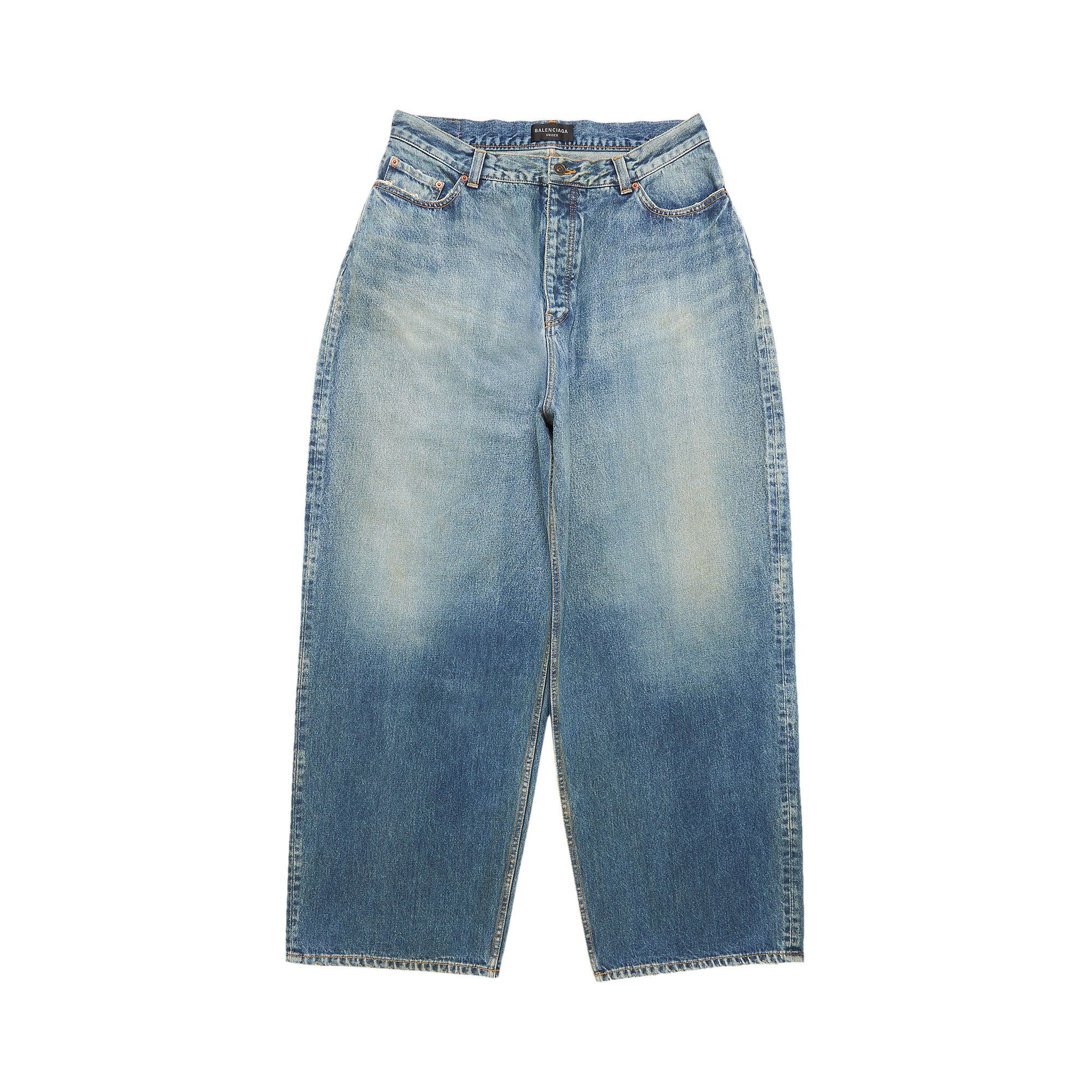 Buy Balenciaga Baggy Liquid Denim Jeans 'Blue' - 719341