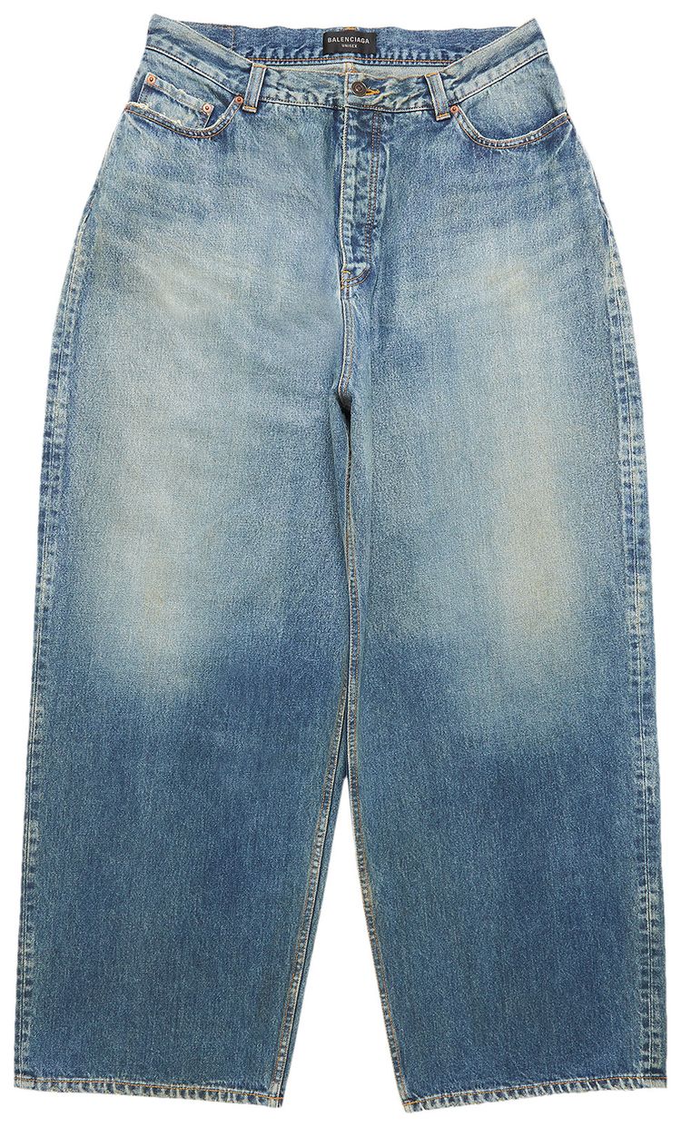 Balenciaga Baggy Liquid Denim Jeans Blue