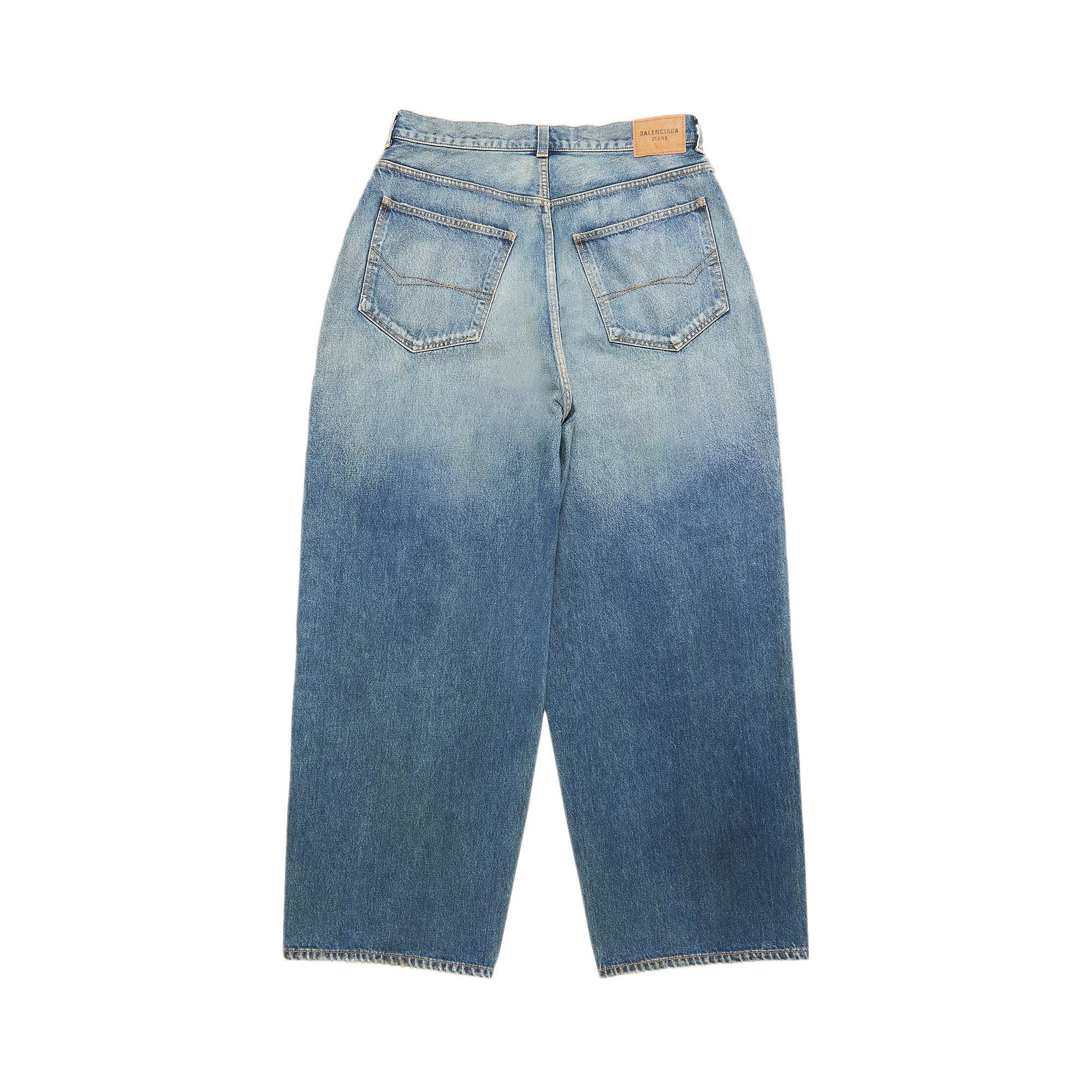 Buy Balenciaga Baggy Liquid Denim Jeans 'Blue' - 719341 TNW60 4268